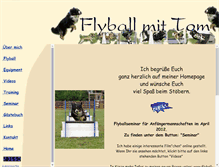 Tablet Screenshot of flyball-mit-tom.de